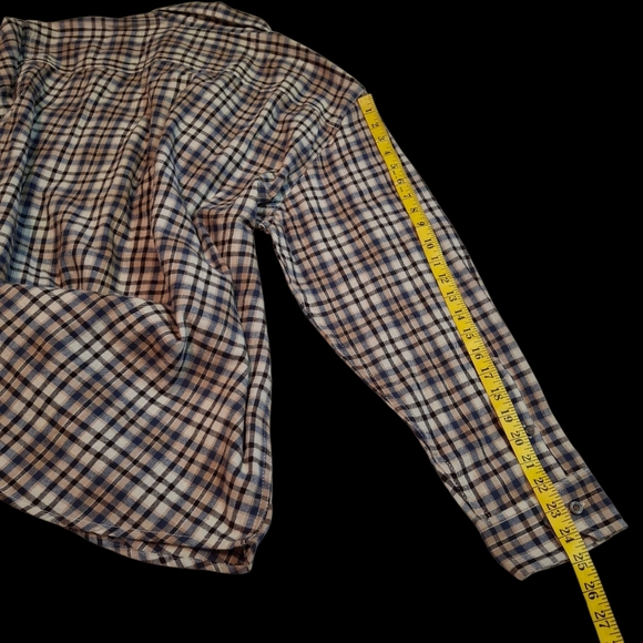 Outdoor Life Flannel Grey Brown Plaid Button-Down Long Sleeve Shirt  Men Size XL - Picture 14 of 16